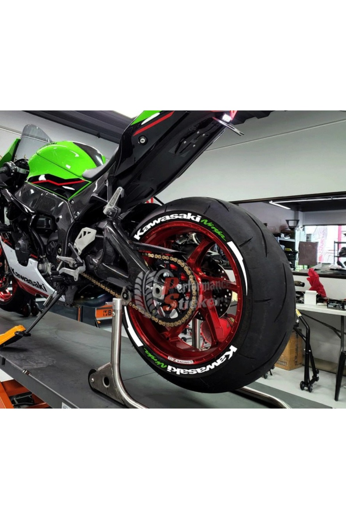 Performance Stickers Ninja Kawasaki Motosiklet Lastik Sticker Seti