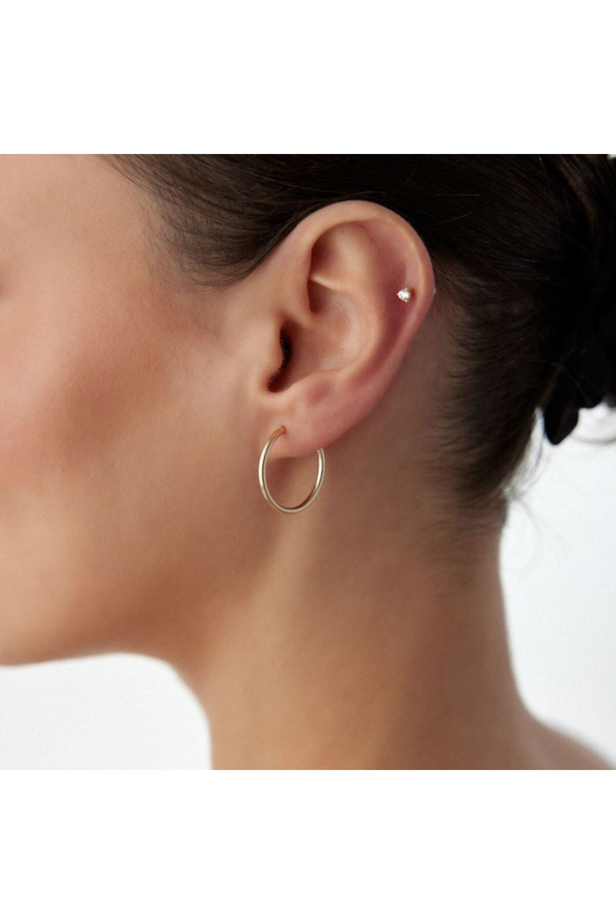 İLKAY KUYUMCULUK Sade Halka Küpe