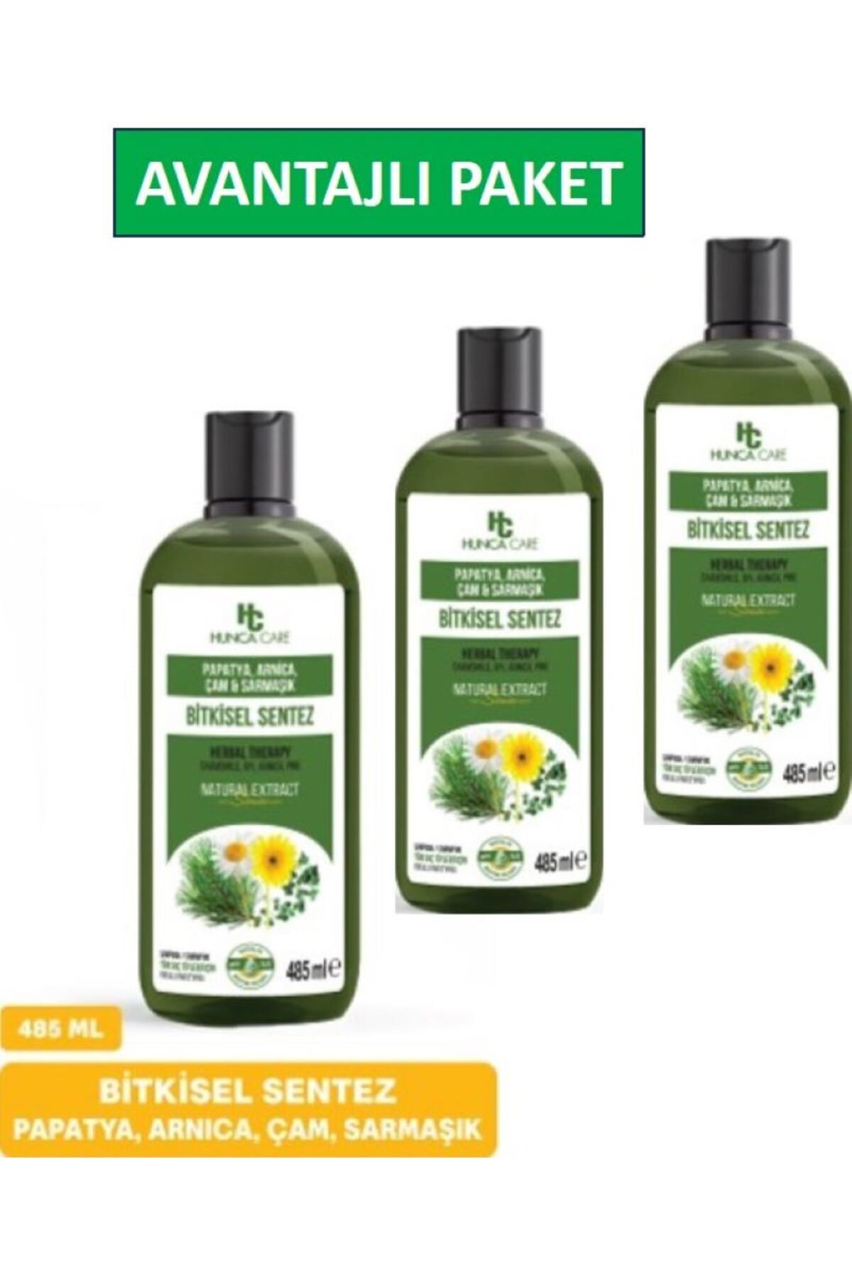 Hunca Care Papatya, Arnica, Çam ve Sarmaşık İçerikli Bitkisel Şampuan ...