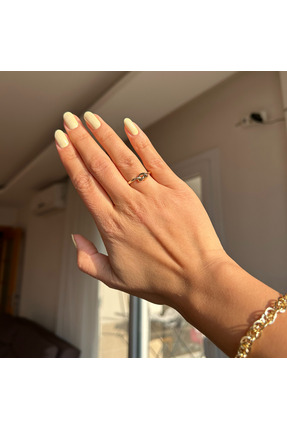 Madame Deco & Takı Madame Gold Düğüm Model Çelik Yüzük – Kararmaz Geometrik A...