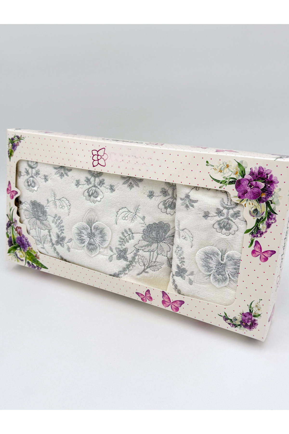 AYHANHOME 3D бродерия с цветя в кутия Сватбен комплект 1 брой 50x90 кърпа за ...