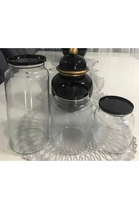 İPEKYOLU PAZRLAMA 6 Adet Vakumlu Kapak Cam Kavanoz (1300-800-600 ml)