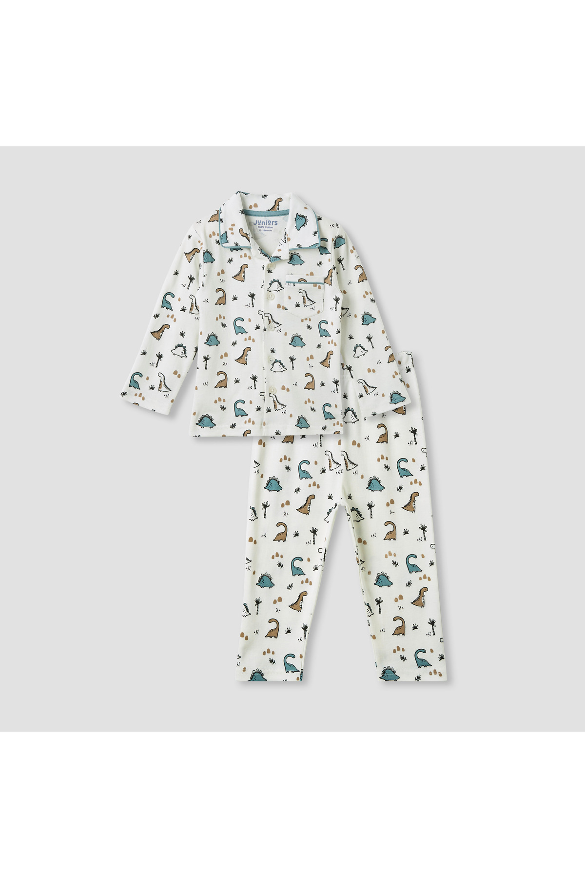 Juniors Dinosaur Print Shirt and Pyjama Set
