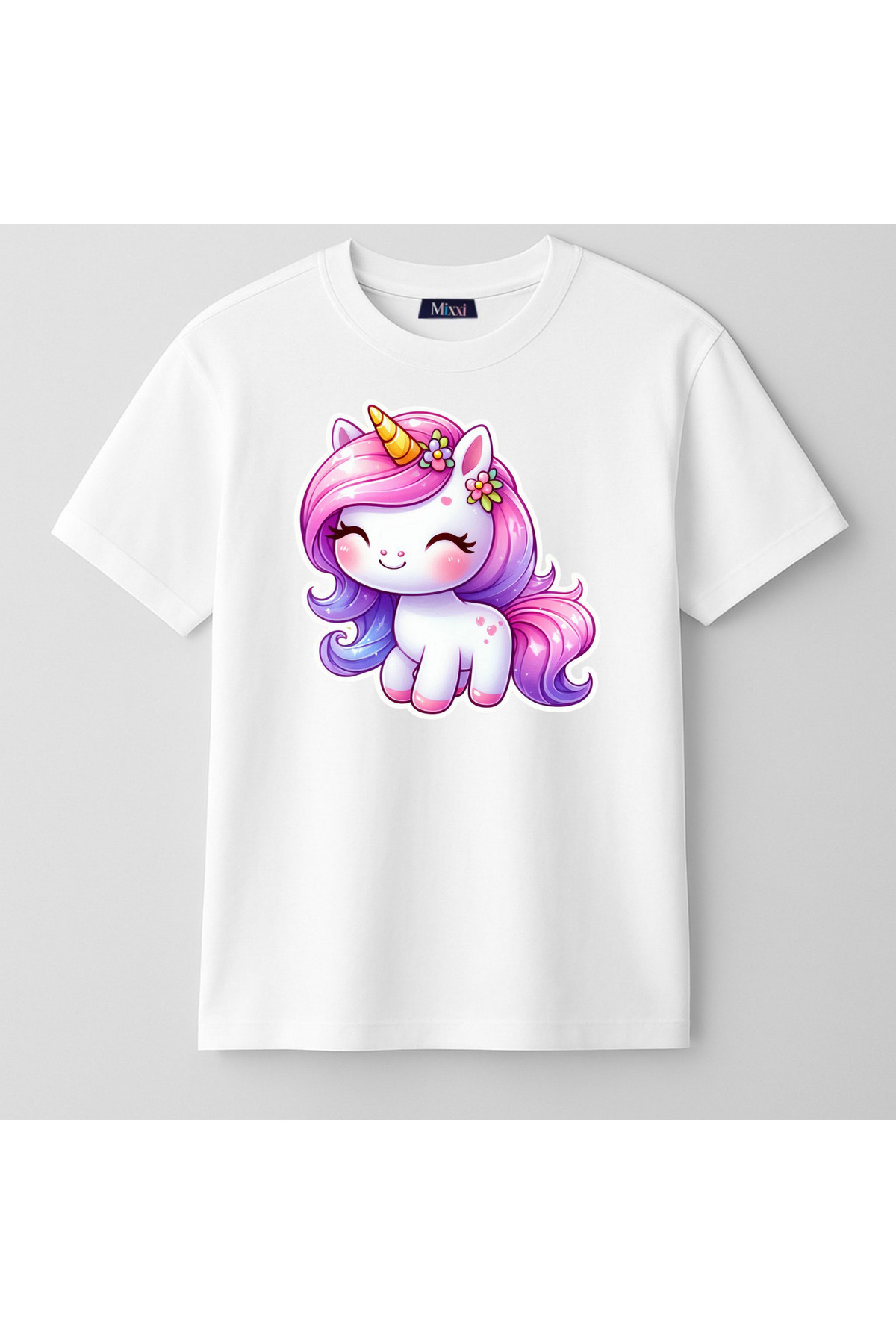 Unicorn Unicorn Printed Short Sleeve Girl T-Shirt (4-13 Years)