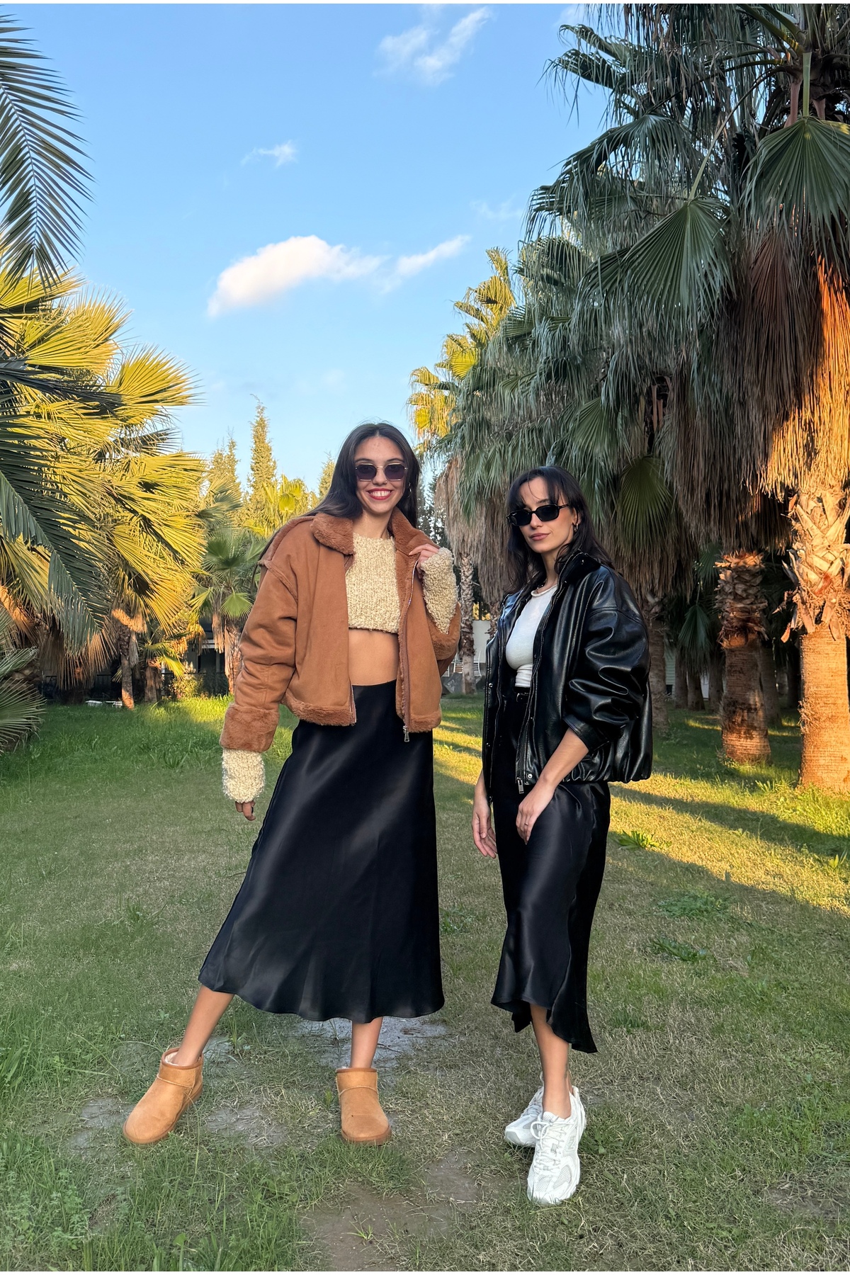 yoe butik  Siyah Saten Midi Boy Etek - Görsel 2