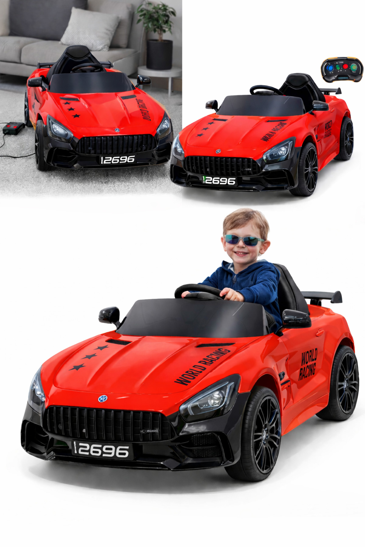 Jusso Akülü Araba Mersedes Gtr 0-6 Yaş