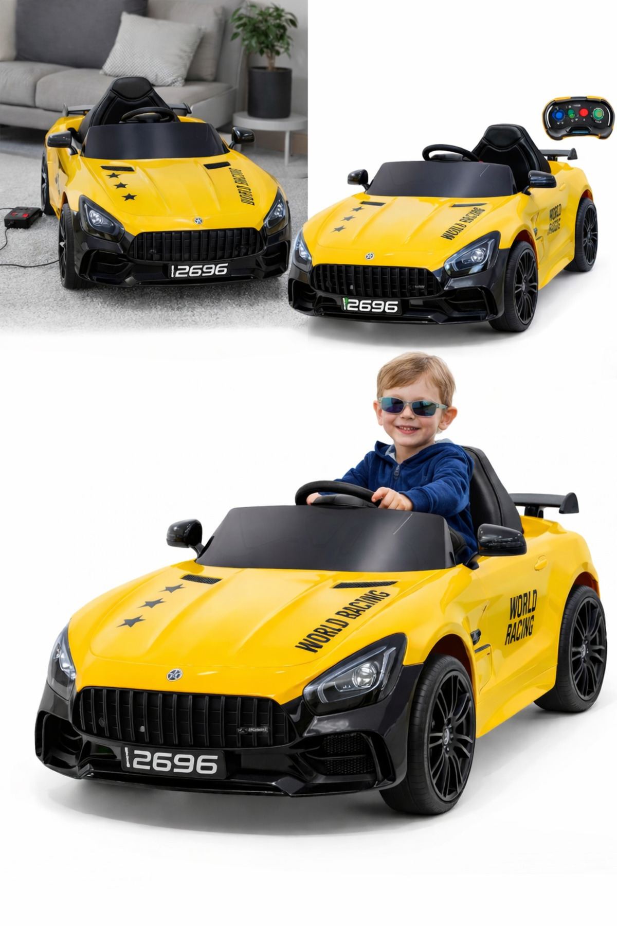 Jusso Akülü Araba Mersedes Gtr 0-6 Yaş