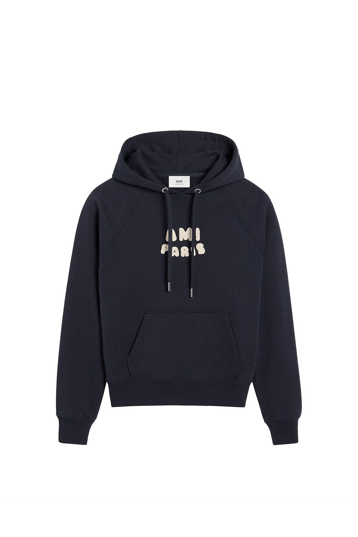 Beymen Collection AMİ PARİS YAMALI LACİVERT PAMUKLU KAPÜŞONLU SWEATSHİRT.