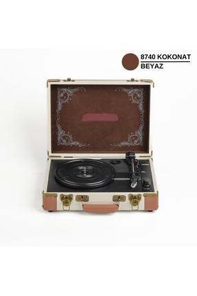 Umt Umut Müzik Merkezi Mr-350Bt Nostaljik Pikap Kokonat-Beyaz