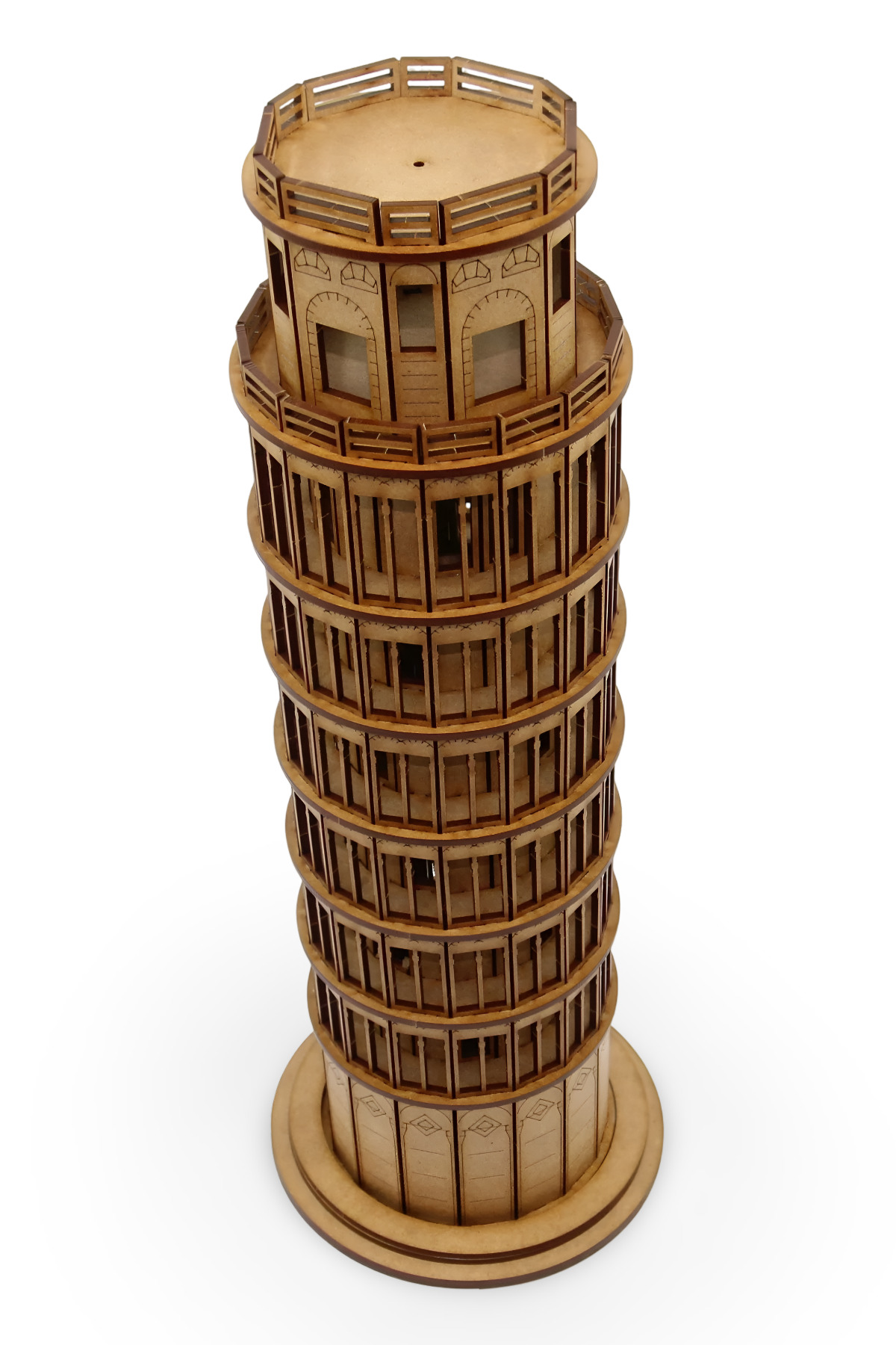 ALGWOOD Nostaljik Pisa Kulesi Ahşap Maket Kiti – 196 Parça 3D