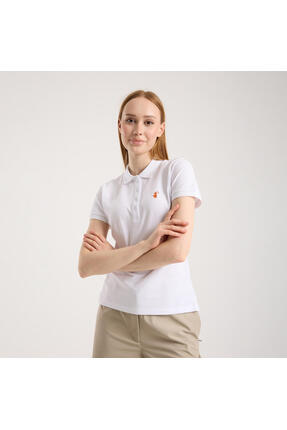 SAVE THE DUCK Kadın Beyaz Polo Yaka T-shirt-POLO SHIRT