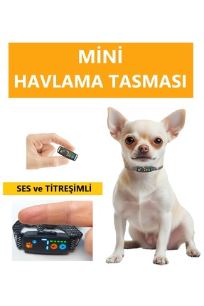 Petainer Küçük ırk köpek havlama tasması titreşimli mini şarjlı şoksuz tasma
