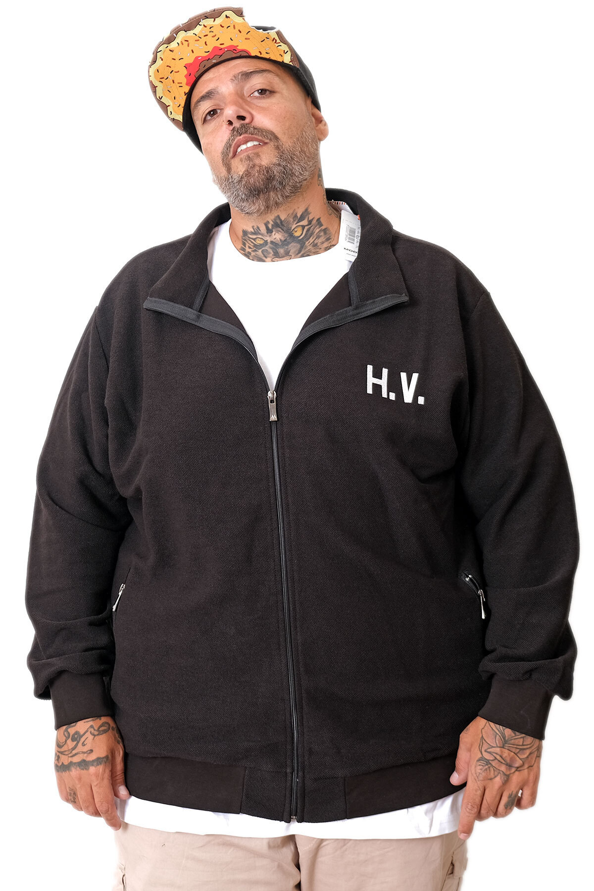 ModeXL Mode XL Büyük Beden Erkek Hırka Neverregret u25814
