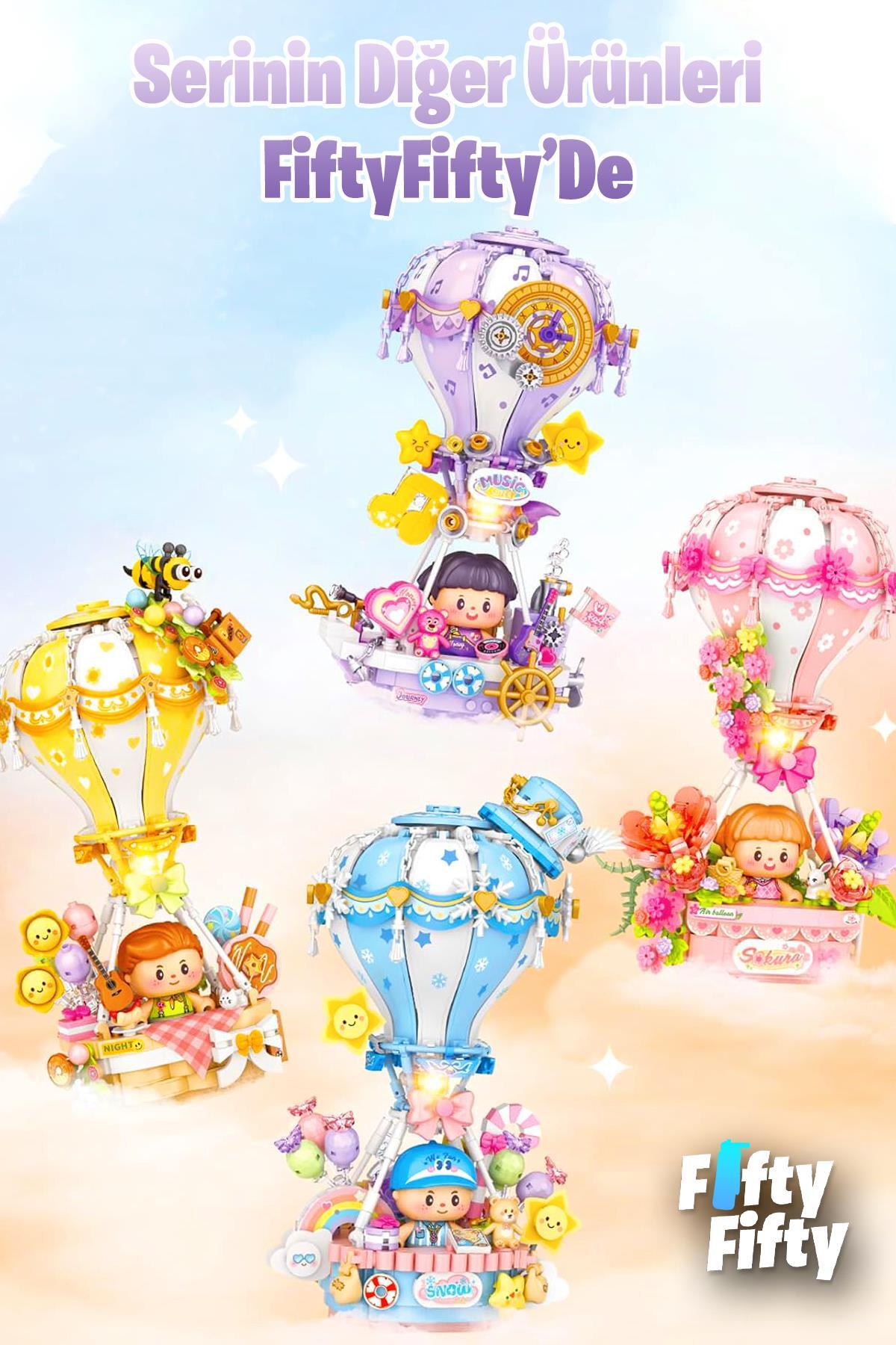 مجموعه خلاقانه بالون هوای بنفش کریتیو سریز، ست ساختنی اسباب‌بازی ۶۶۶ قطعه‌ای FFLZ-4111