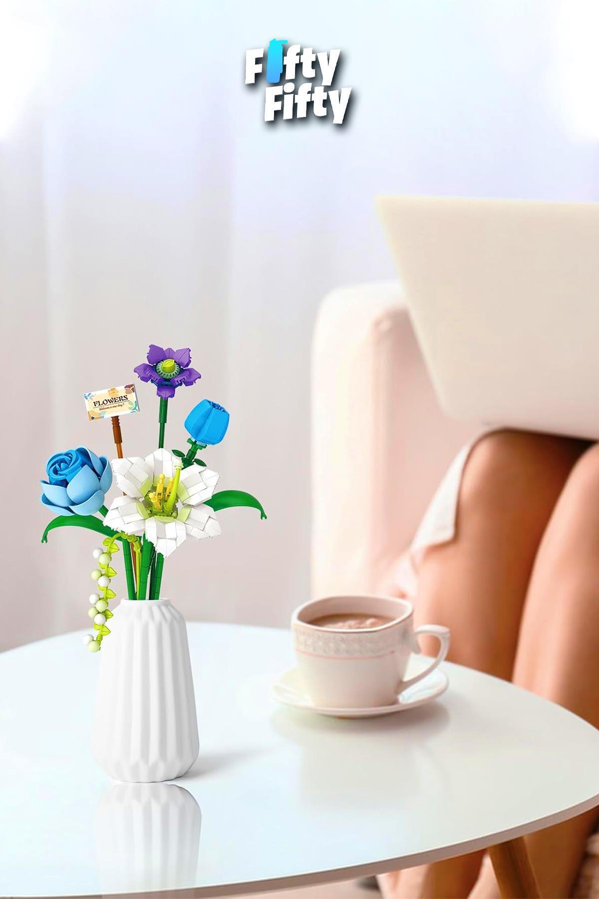 بسته گل تزئینی و کلکسیونی ۴۸۸ تکه، کیت ساخت مدل گل، FFLZ-4602