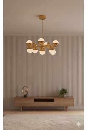 CanAydınlatma Gold 8+1 Albatros 3 renk LED Modern Avize