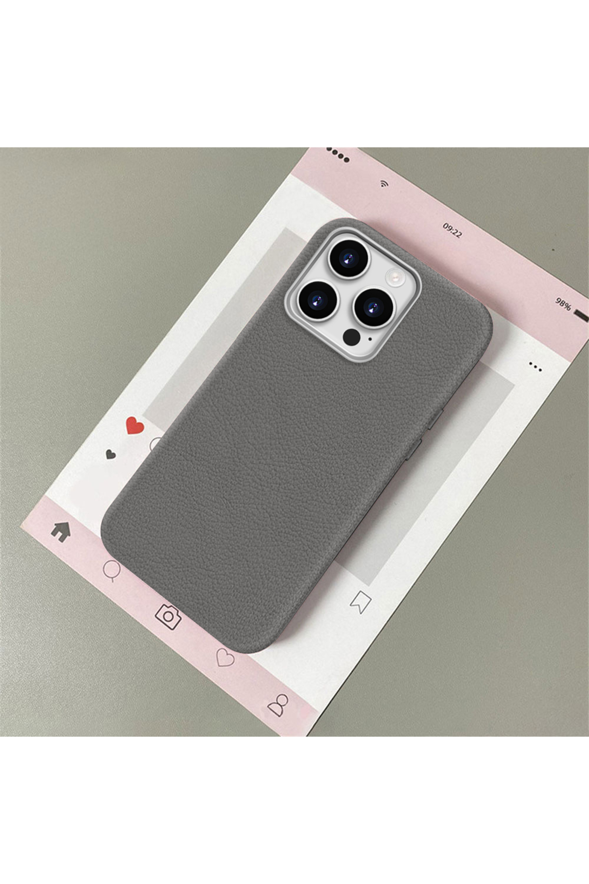 iPhone 12 Pro Compatible Leather Texture Anti Fall Soft Silicone Phone Case