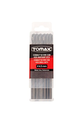 Tomax Cobalt %5 DIN 338 HSS Matkap Ucu ⌀ 4.5 mm (10 Adet)