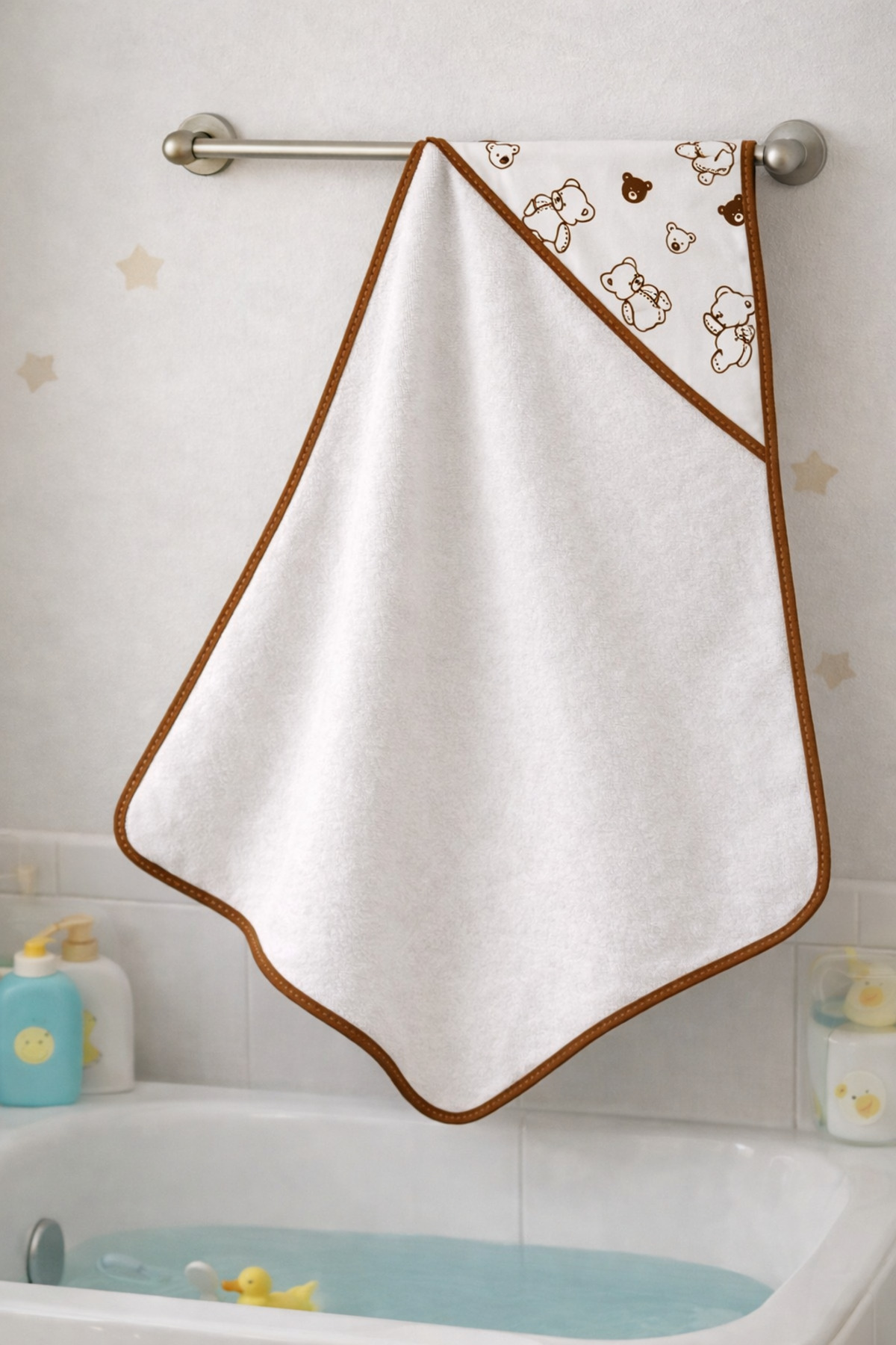 OMY YUMUŞAK&SU EMİCİ BEBEK KUNDAK HAVLU OYUNCAK AYI BAŞLIKLI MODEL BEBEK&ÇOCUK HAVLUSU UNİSEX fotoğrafı 2 (önizleme)