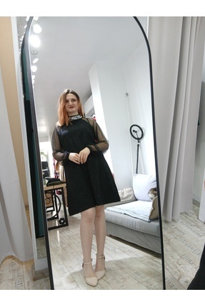 JANES Siyah Büyük Beden Şık Elbise