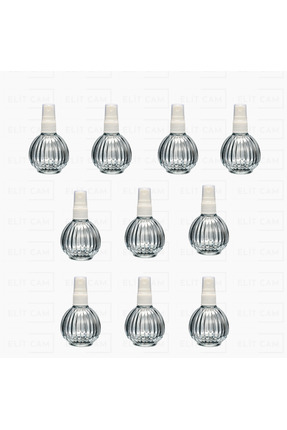 Elitcam 50 CC ÇİZGİLİ TOP CAM ŞİŞE (10 ADET)