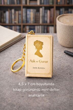 YLDZ Klasik Kitap Görünümlü Mini Defter Anahtarlık – Aşk ve Gurur