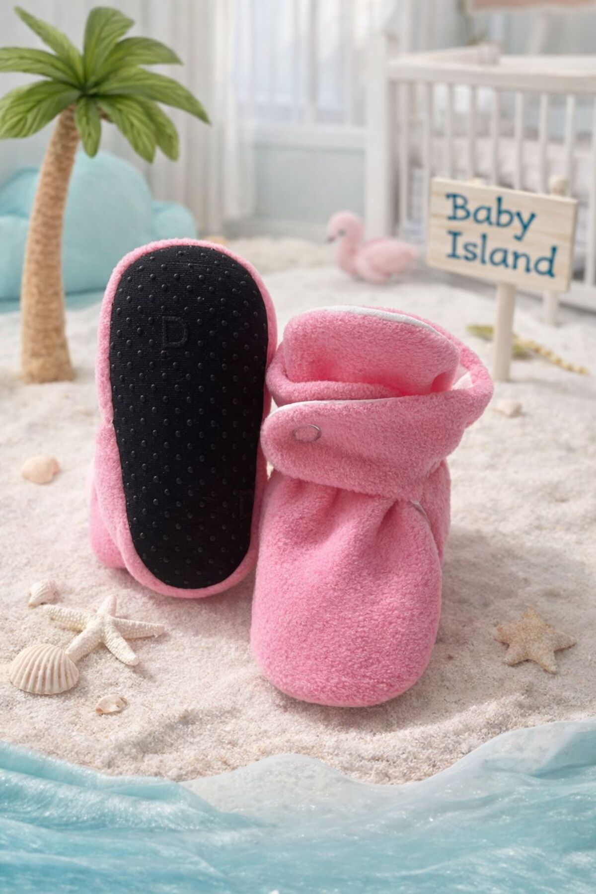 Pico Baby Organik Pamuk Astarlı, Bebek İlk Adım Ayakkabısı, Kaydırmaz Taban, Bebek Pandufu, Pembe Patik fotoğrafı 6 (önizleme)