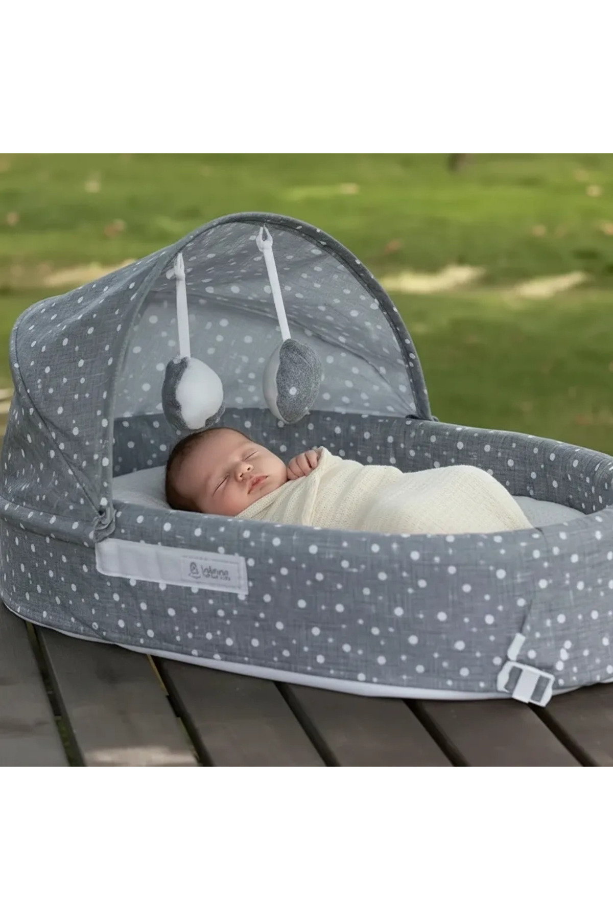 Epilons Taşınabilir Portatif Bebek Yatağı,sırt Çantasına Dönüşebilen Portatif Bebek Beşiği (gri) fotoğrafı 4 (önizleme)