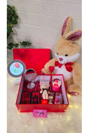 Laydy Collection Zarafet kutusu & Peluş tavşan & sihirli ayna ( kişiselleştir...