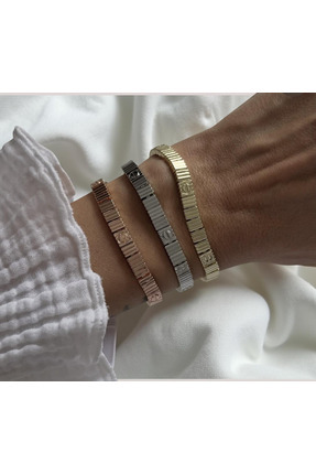 Xui Trend Marka Model Gümüş Renk Love Serisi Unisex Çelik Bileklik