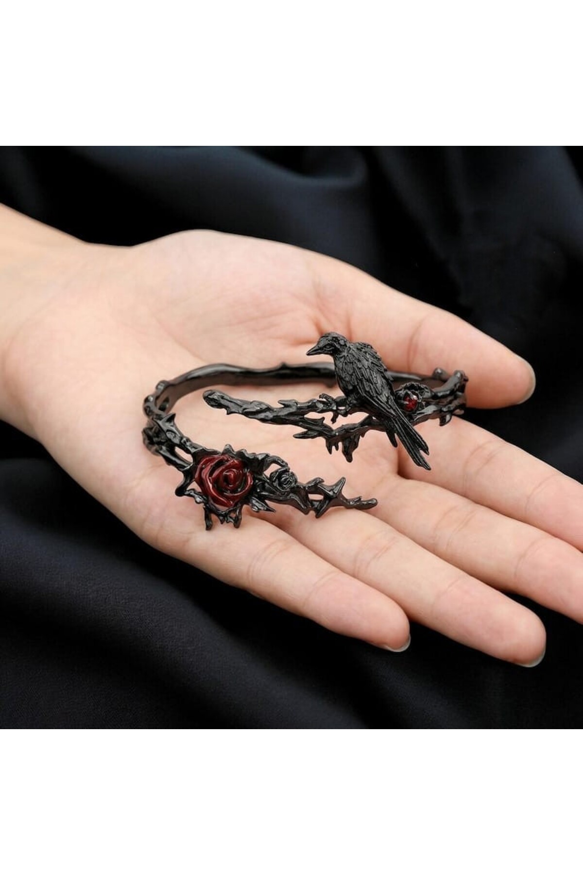 DÜKKAN DESİGN Love And Deep Space Black Crow Bilekilk görsel 5