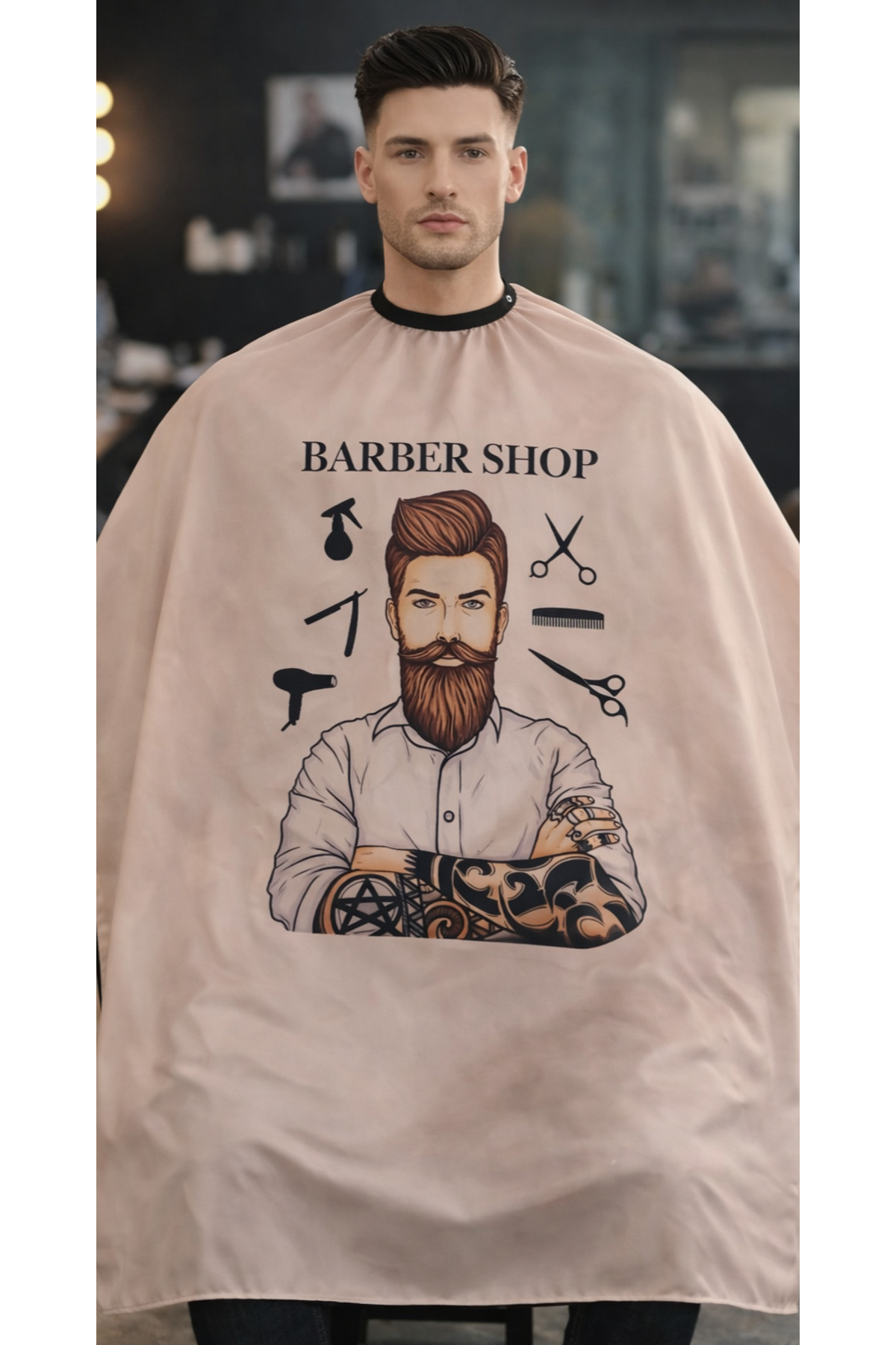 irtihal Kesim penuarı 130X150 cm - Kuaför kesim önlüğü