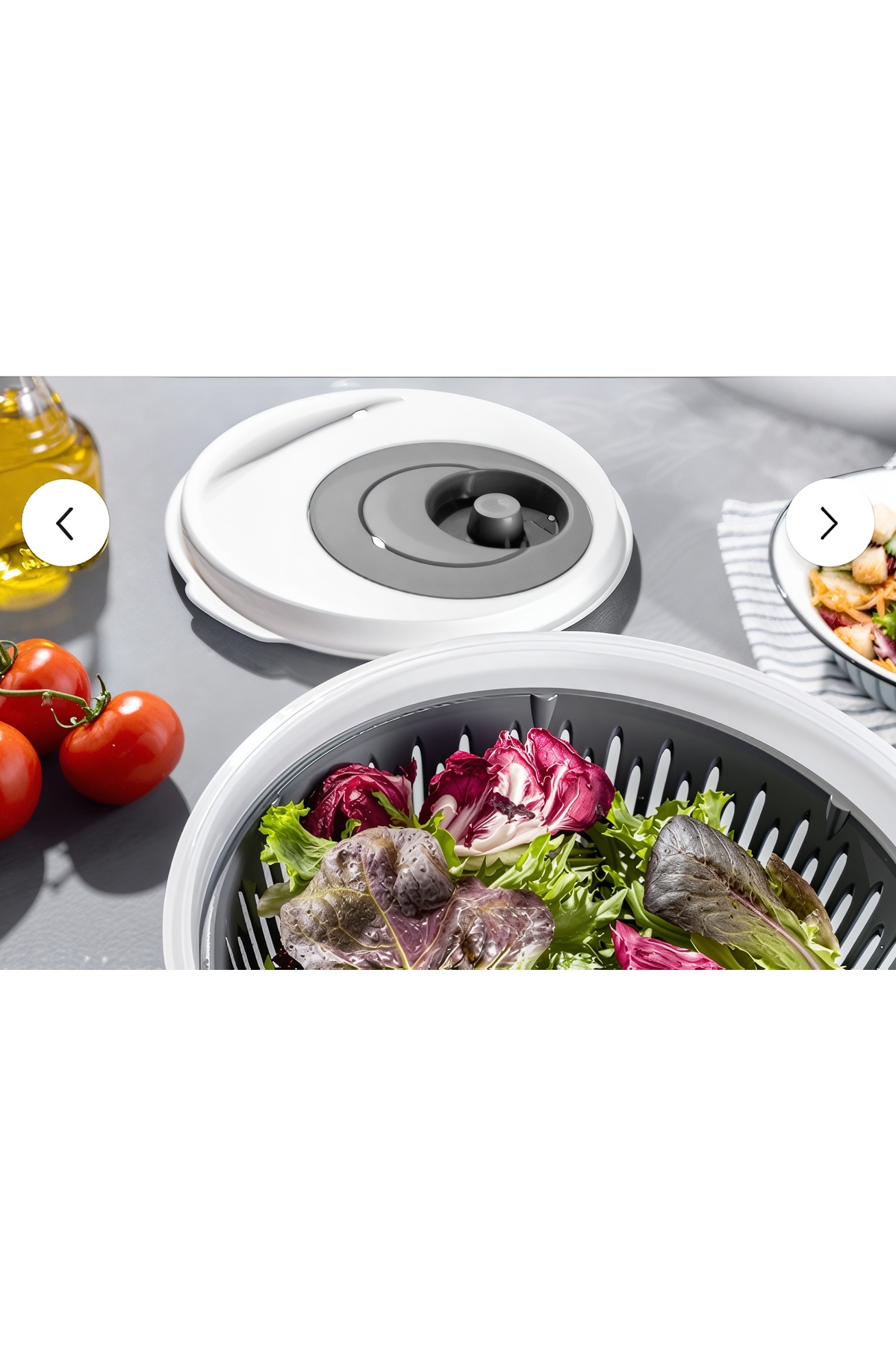 Gondol 4,5 LT Salata Kurutucu Antrasit-Manuel Kullanım, Pratik ve Dayanıklı Tasarım