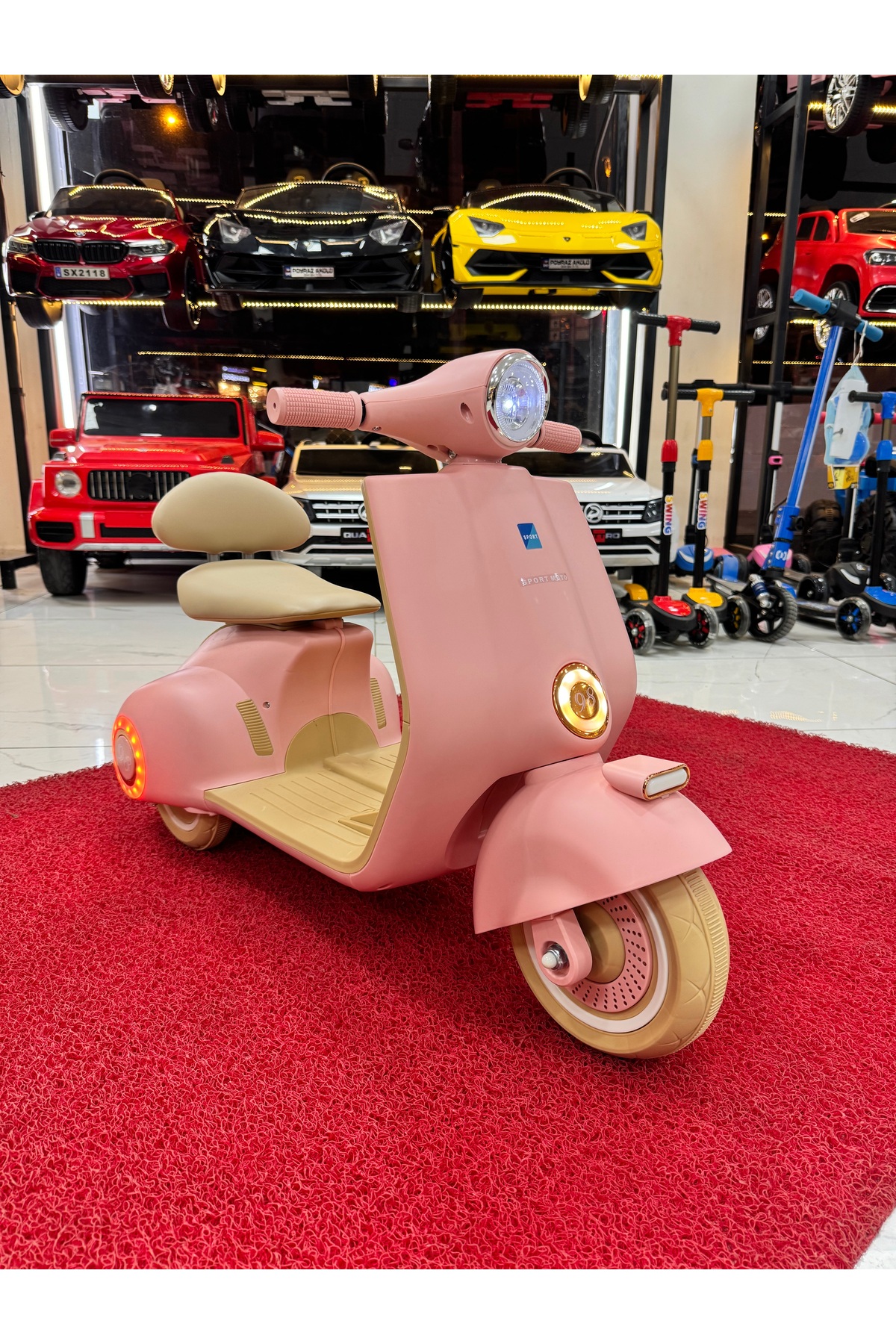 POYRAZ AKÜLÜ 2-5 yaş VESPA akülü motor 12V