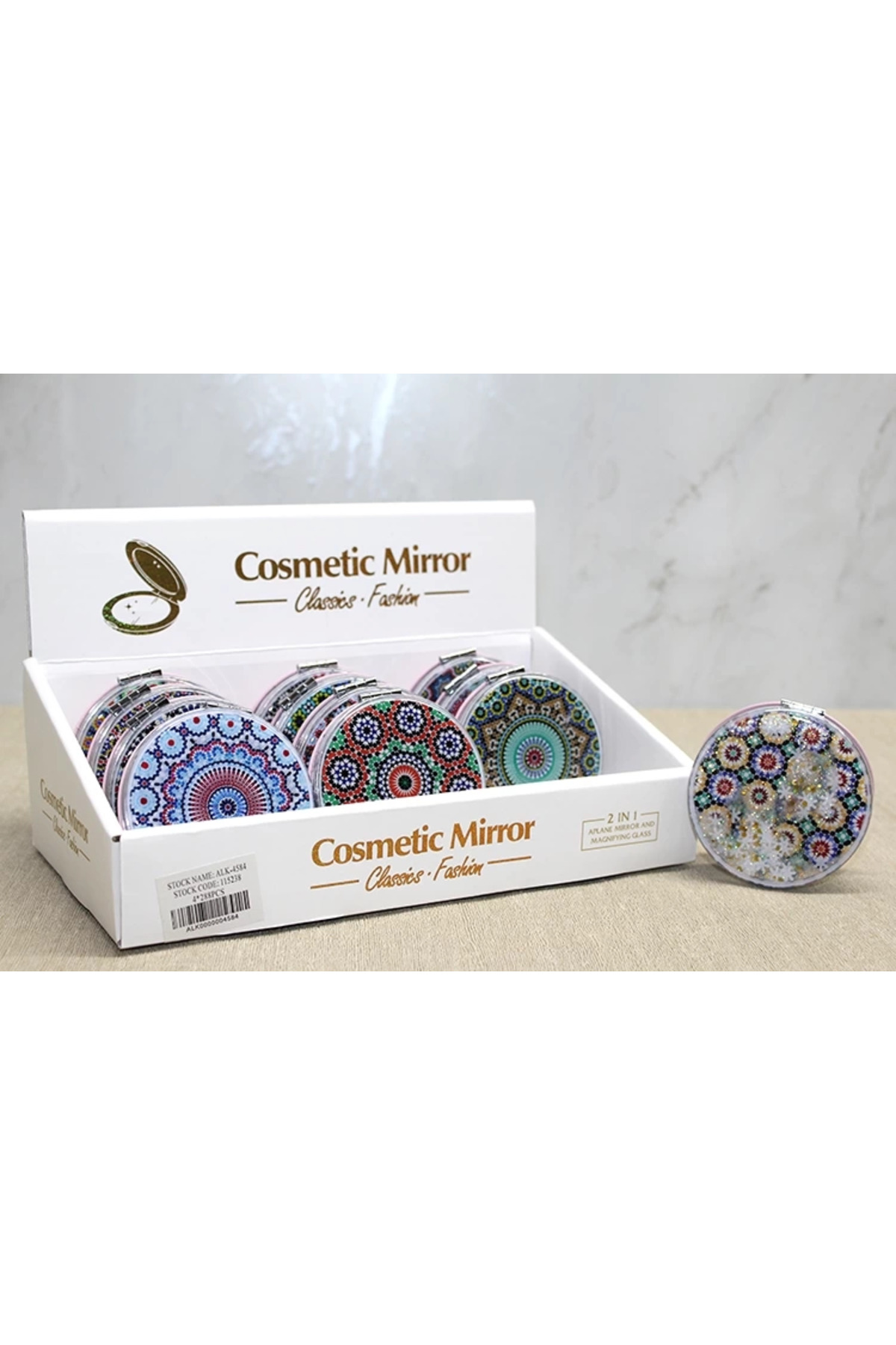 NARUE Mandala Desenli Hareketli Sulu El Aynası Alk4584