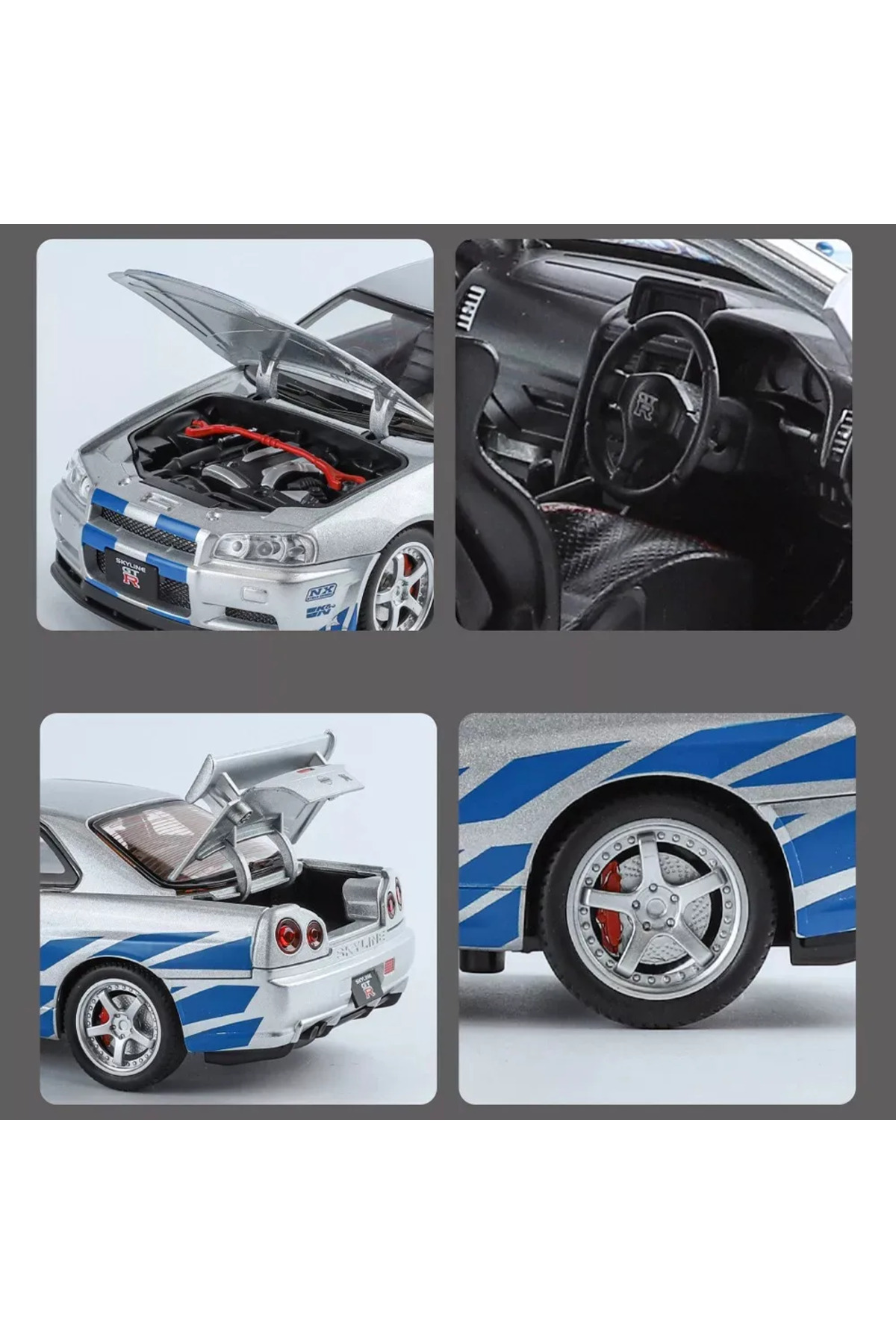 Cici Oyuncak Fast & Furious Brian O'Conner 2002 Nissan Skyline GT