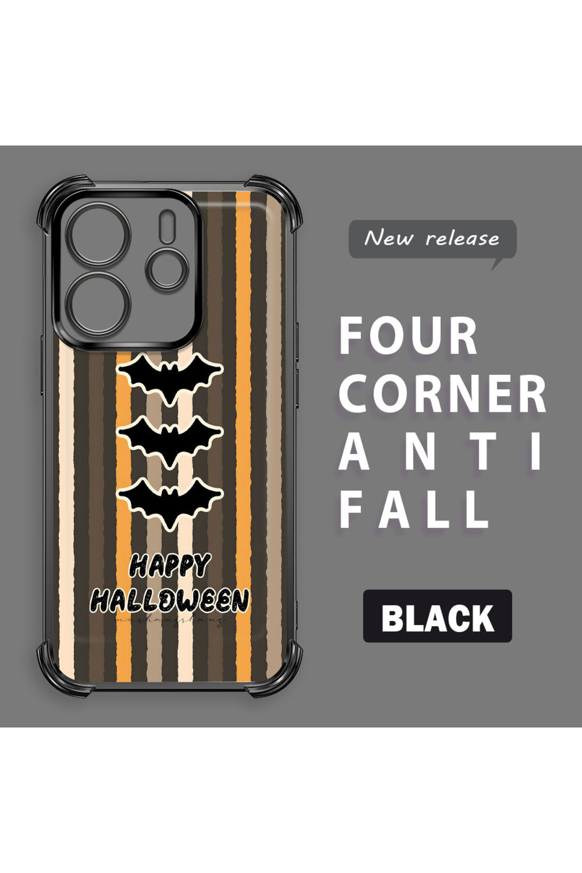 Redmi Note 14 4G Compatible Clear Silicone Case Batman Pattern Camera Protection Anti-Shock