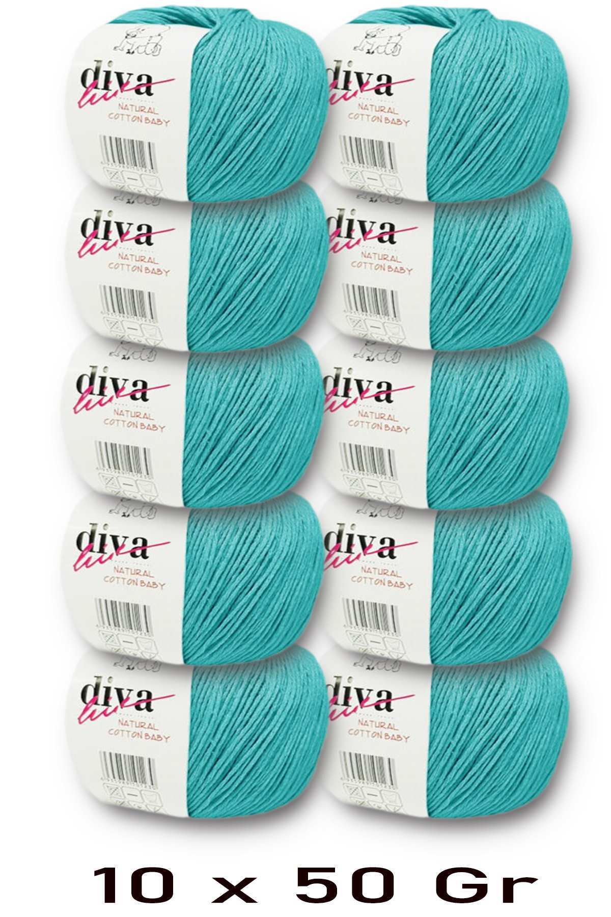 Premium Amigurumi Rope Punch Bebe Soft Cotton 500 g (pack of 10) -Mint