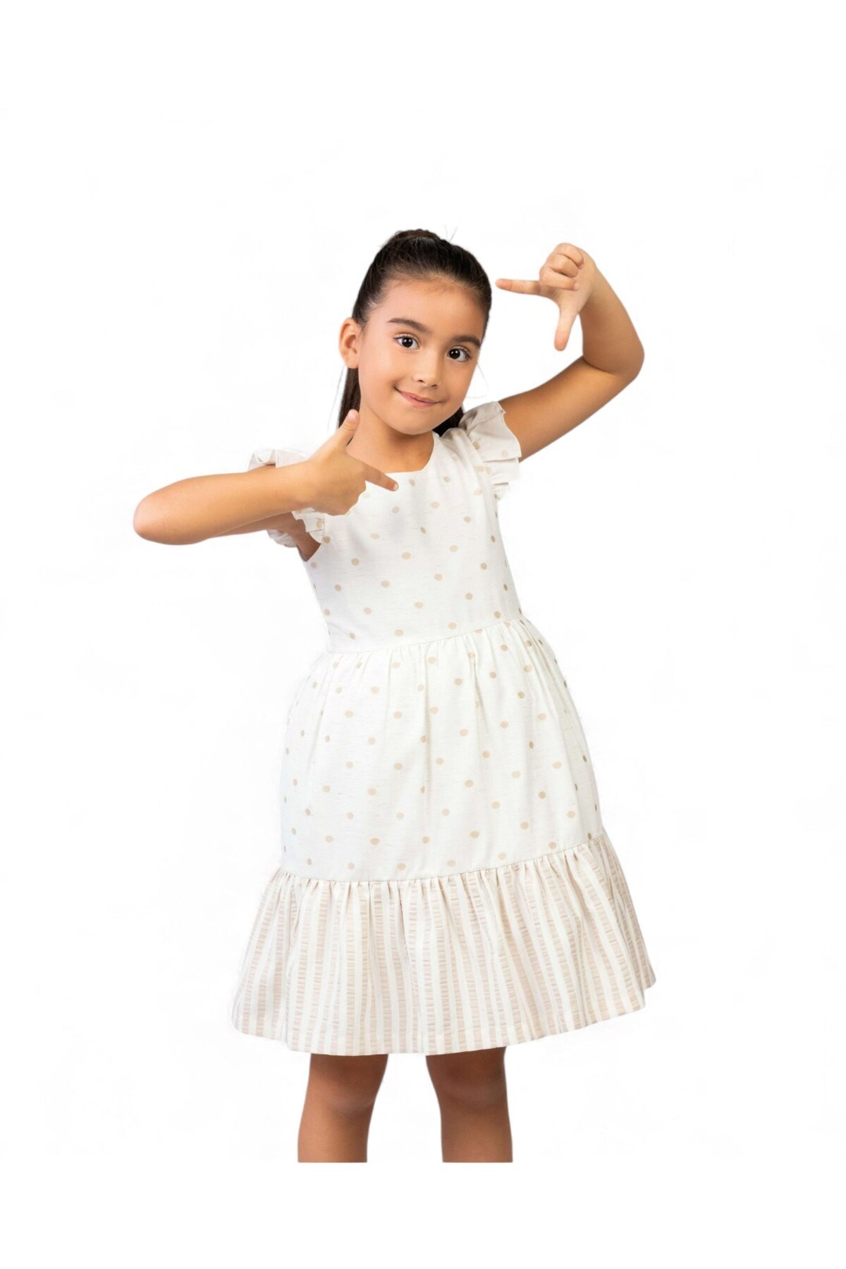 Ege Bebek Kız Çocuk Keten Bolerolu Askılı Keten Elbise, 6-7-8-9-10 Yaş Elbise ve Bolerolu 2'li Takım fotoğrafı 3 (önizleme)