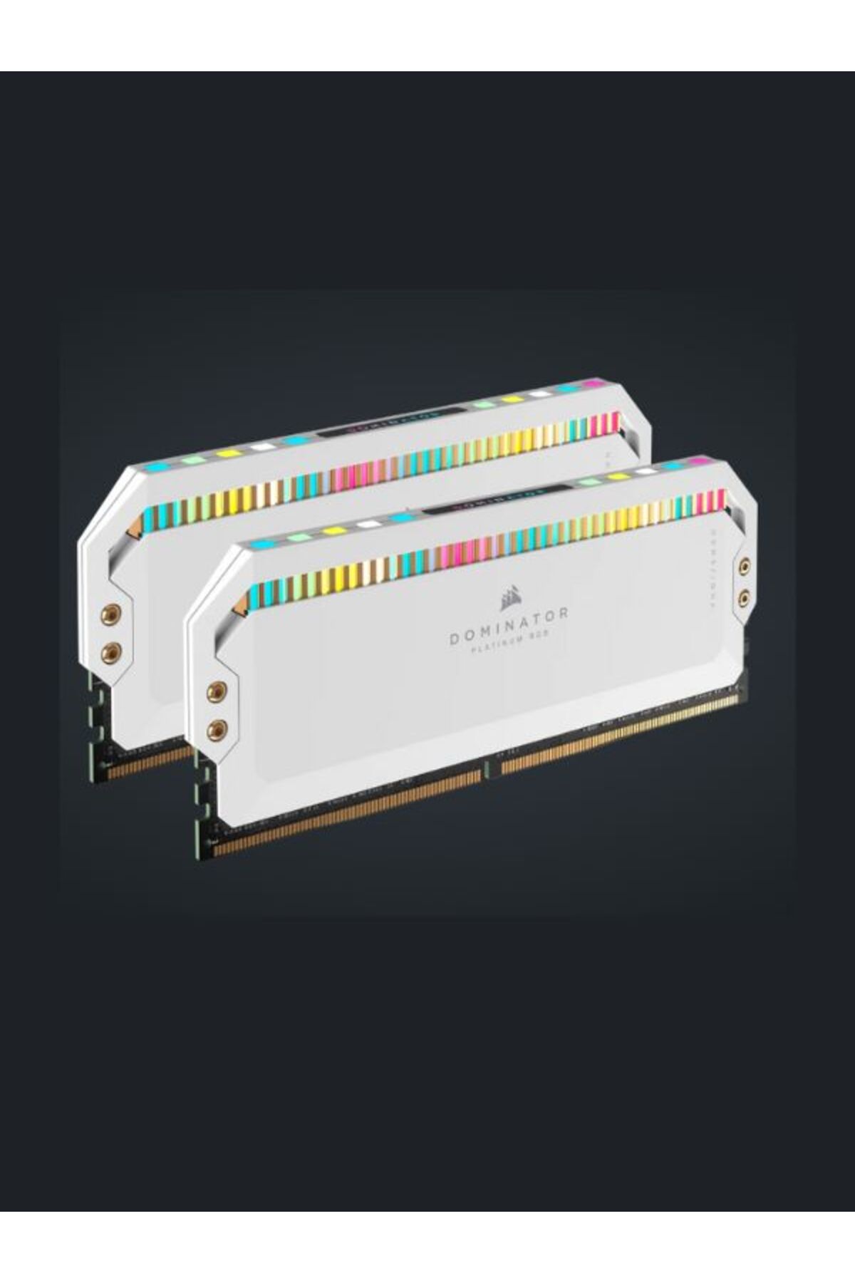 GÜMRÜK BEY Corsair DOMINATOR Platinum RGB DDR5 32GB (2×16GB) 5200MHz C40 – Beyaz, XMP 3.0, Intel Uyumlu