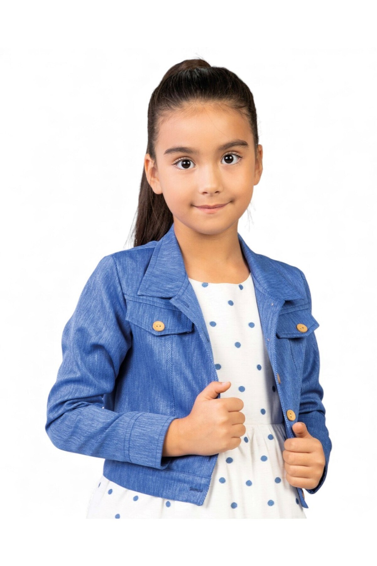 Ege Bebek Kız Çocuk Keten Bolerolu Askılı Keten Elbise, 6-7-8-9-10 Yaş Elbise ve Bolerolu 2'li Takım fotoğrafı 3 (önizleme)