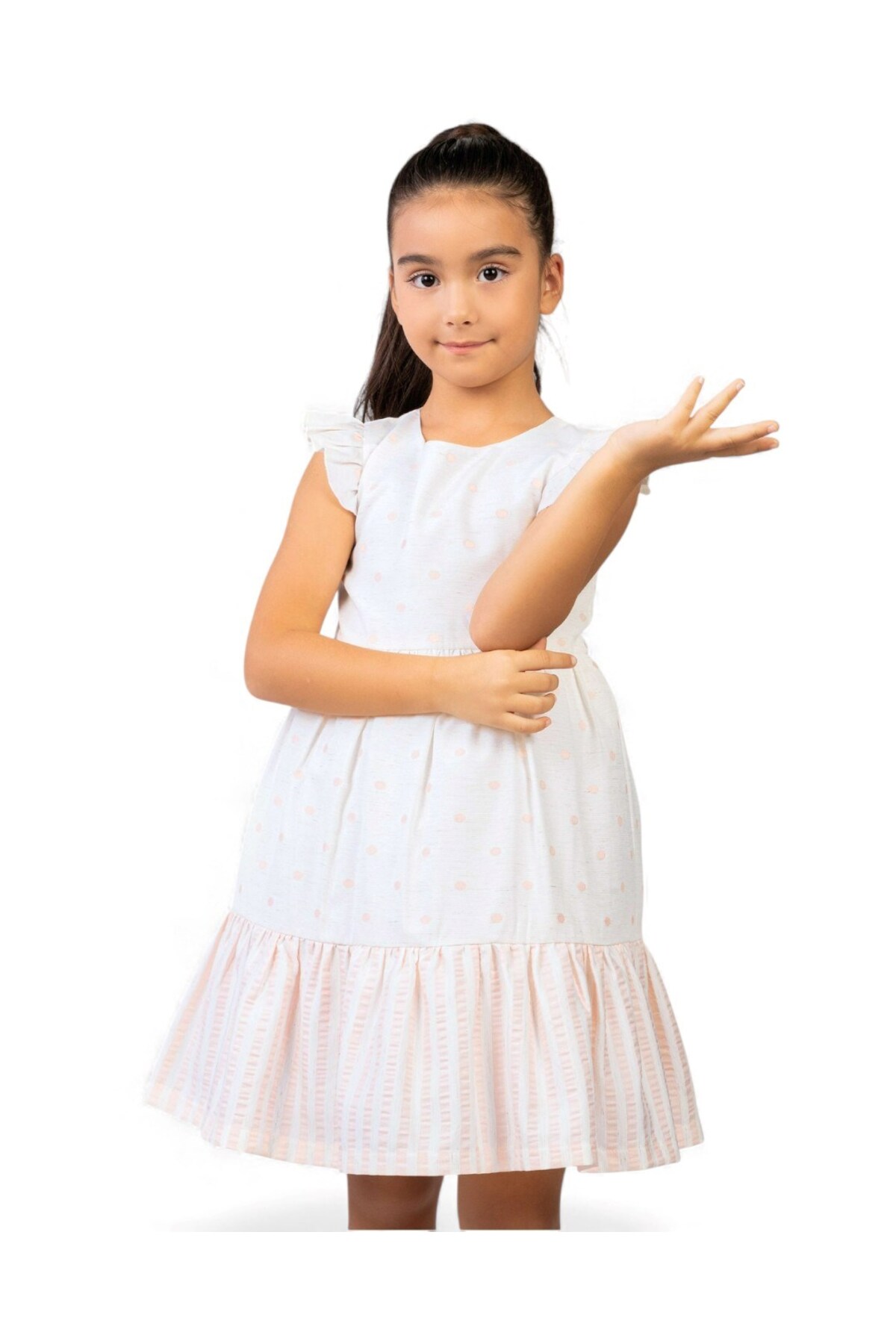 Ege Bebek Kız Çocuk Keten Bolerolu Askılı Keten Elbise, 6-7-8-9-10 Yaş Elbise ve Bolerolu 2'li Takım fotoğrafı 6 (önizleme)