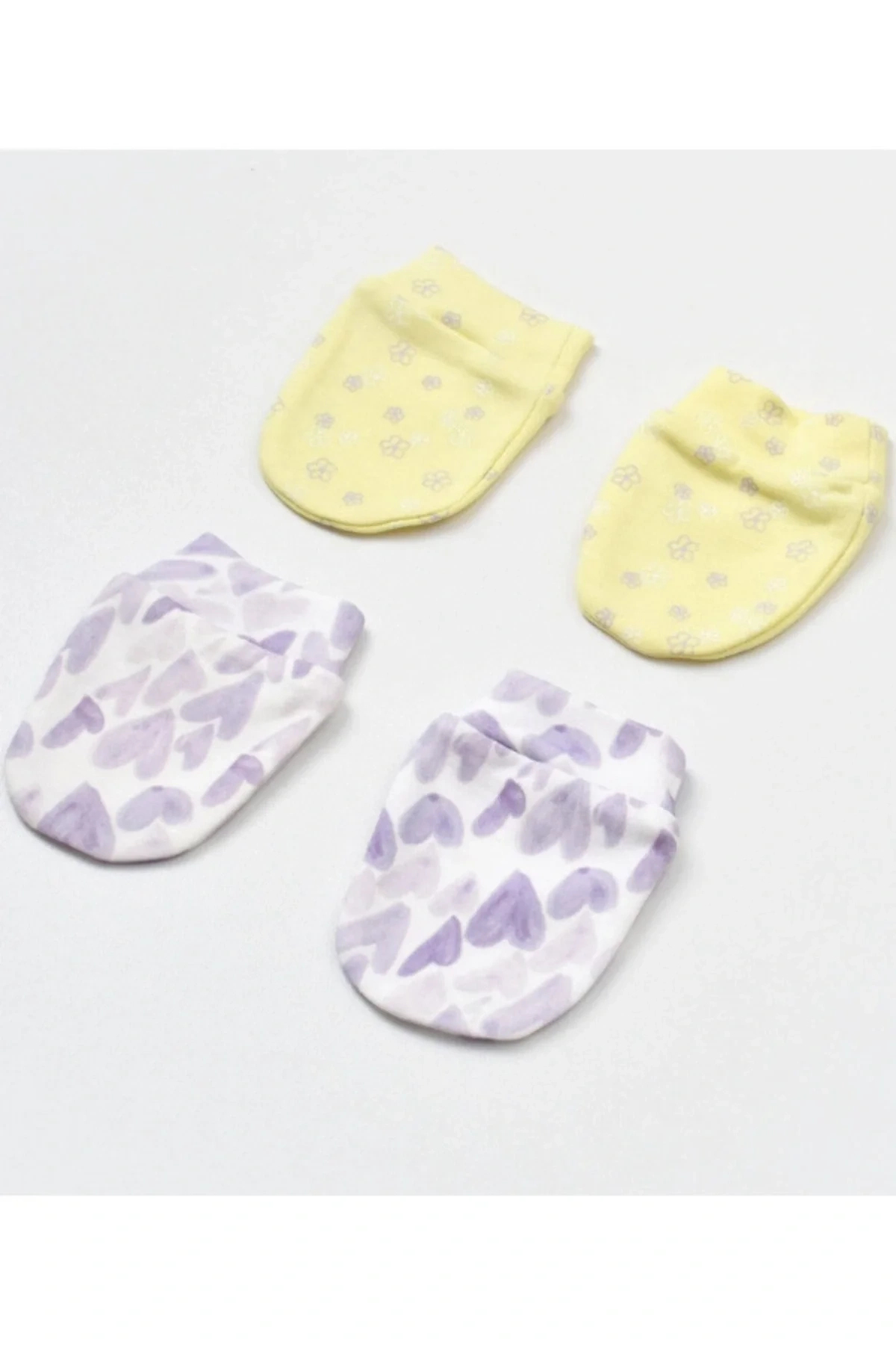 Bibaby Organik Eldiven 2li Love You Baby Yellow Lavender fotoğrafı 2 (önizleme)