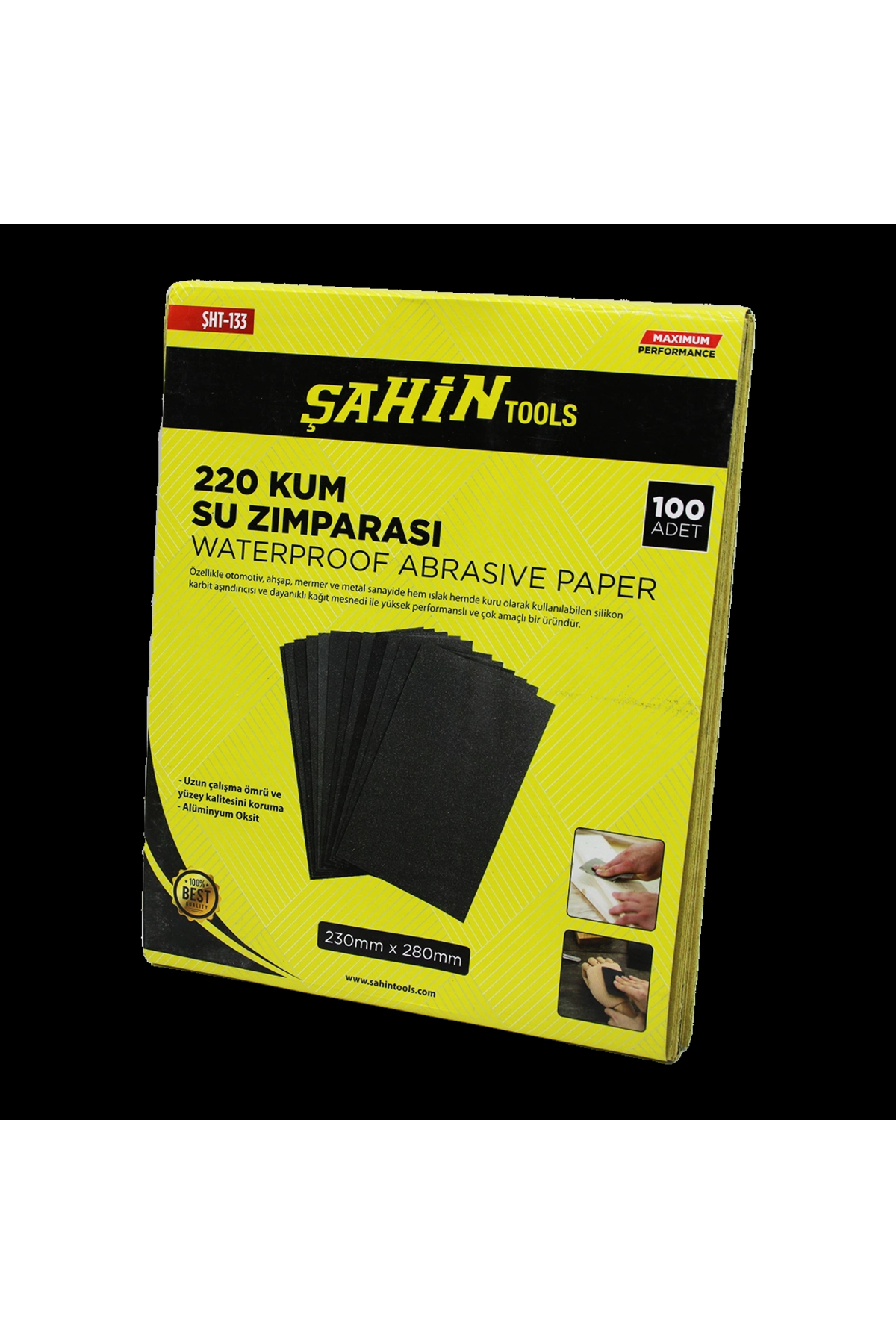 shopwave 100 ADET 220 KUM KAĞIT SU ZIMPARASI (5047)