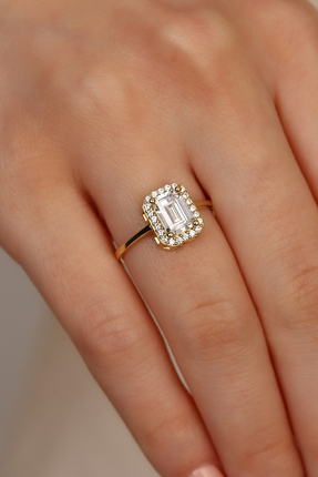 Cemre Gold 14 AYAR ALTIN ŞIK BAGET YÜZÜK