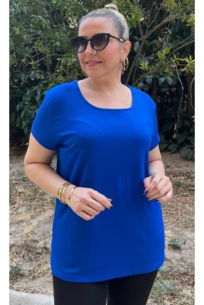 Gülmina Moda Kadın Viskon Kare yaka Rahat Bluz