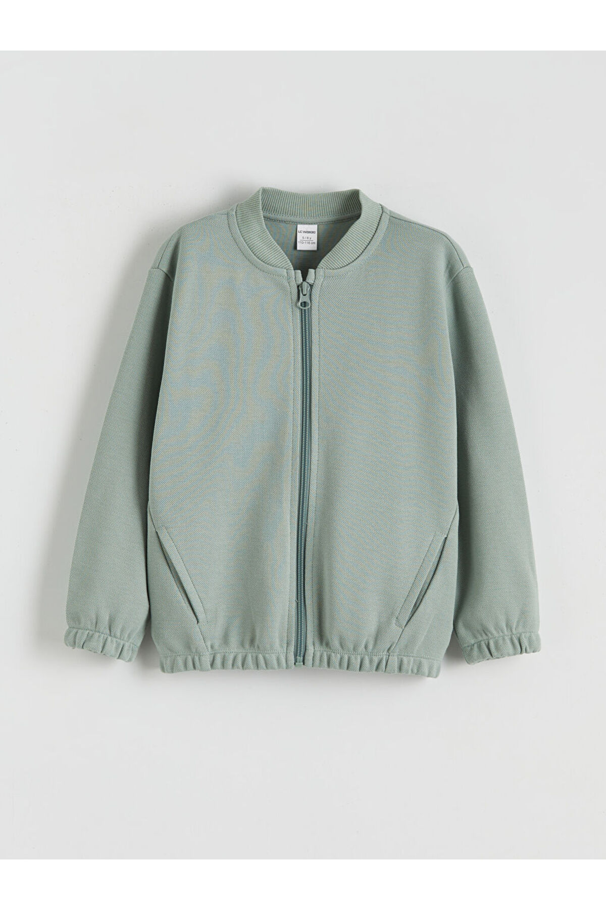 LC Waikiki Yeşil Kolej Yaka Erkek Çocuk Fermuarlı Sweatshirt fotoğrafı 2 (önizleme)