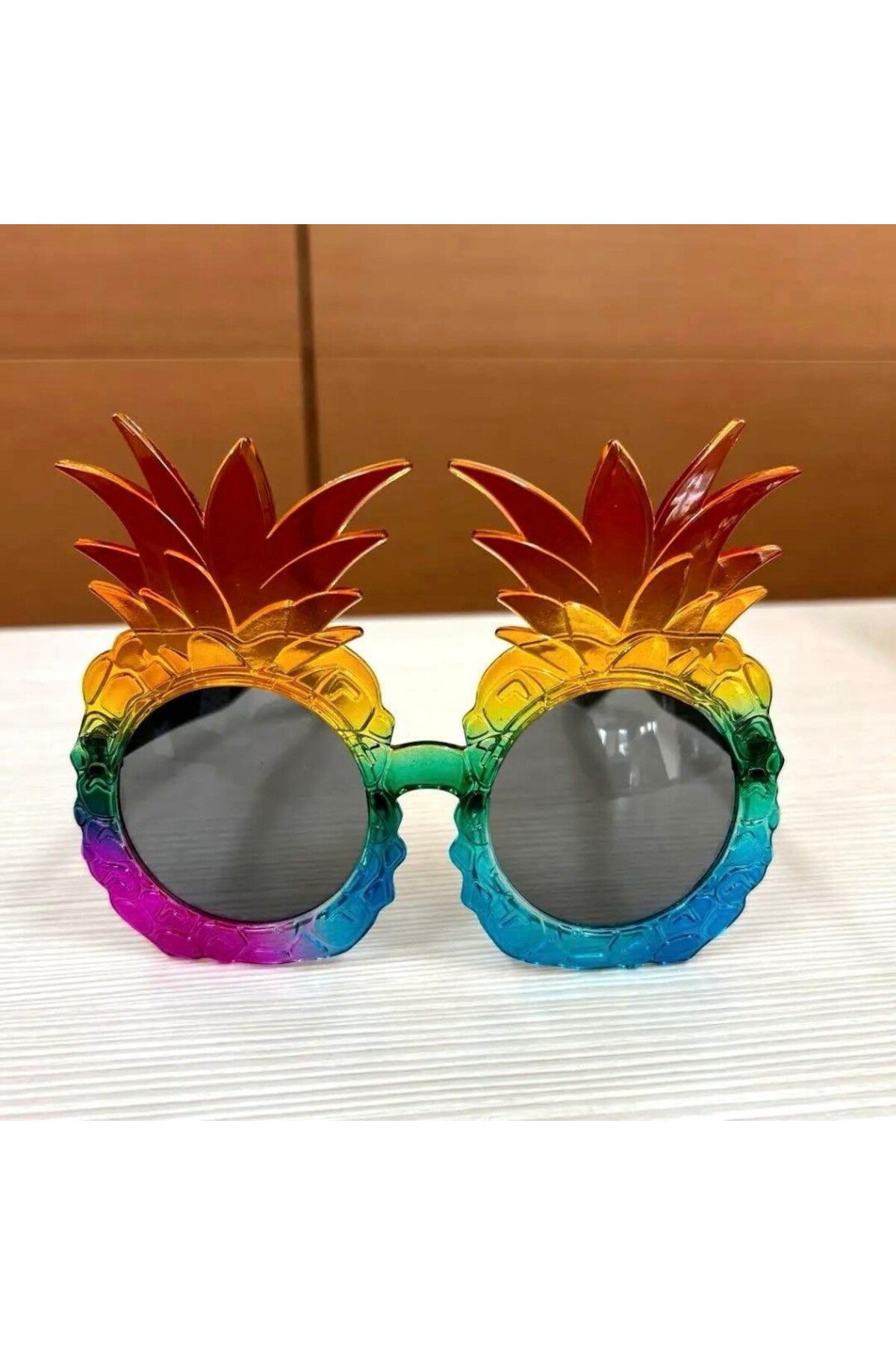 PAZAR DÜNYASI Tropikal Ananas Tasarımlı Renkli Hawaii Parti Gözlüğü