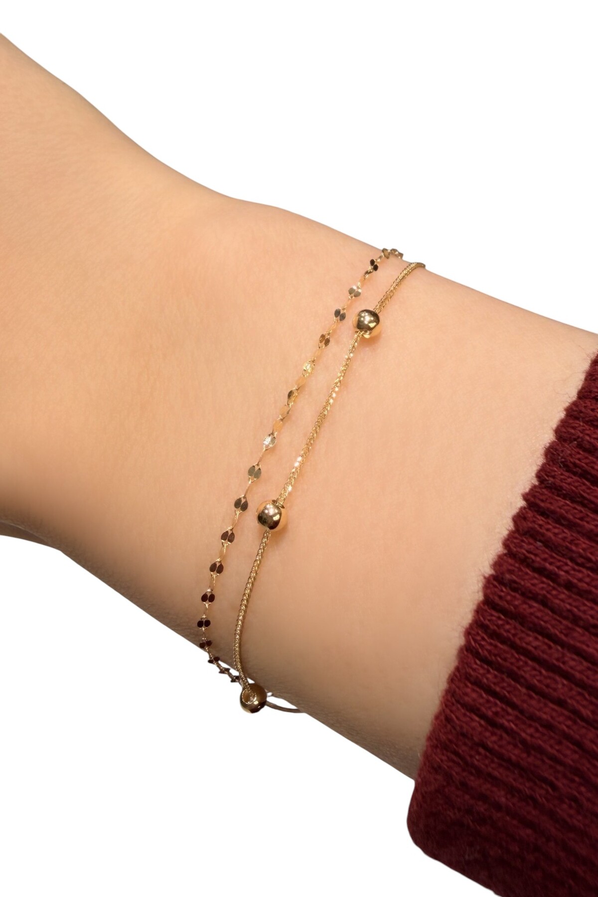 Altınaşkı İtalyan Çift Zincir Altın Bileklik