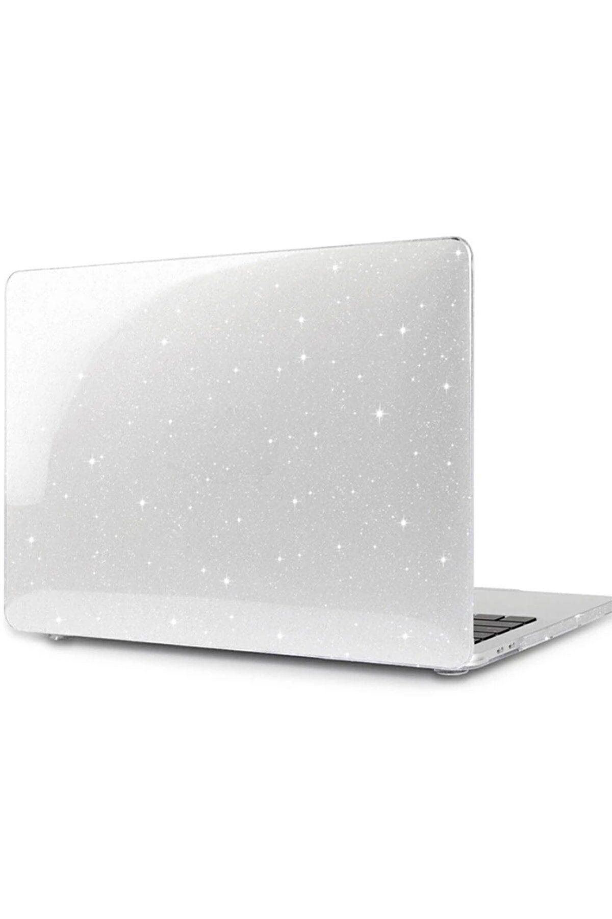 moontime alaçatı Şeffaf Simli Kılıf, MacBook Air 13.3 (M1 Çip) Uyumlu, Zarif ve Koruyucu